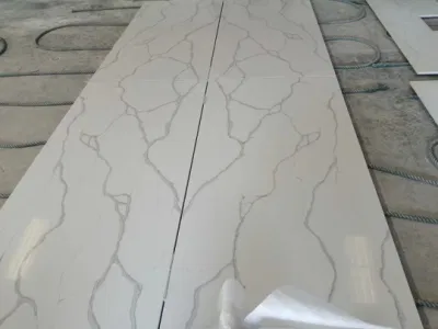 Mejor Statuario Calacatta aspecto mármol losa de piedra de cuarzo artificial (221130